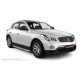 Пороги алюминиевые с нержавеющей площадкой для Infiniti EX35/QX50 2007-2016