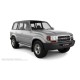 Пороги алюминиевые с нержавеющей площадкой для Toyota Land Cruiser 80 1989-1998