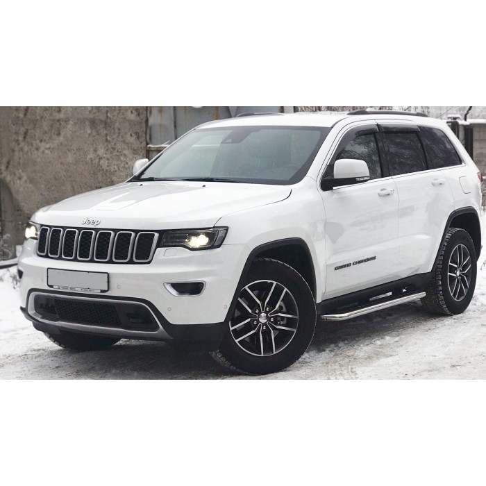 Пороги с площадкой алюминиевый лист для Jeep Grand Cherokee 2013-2017