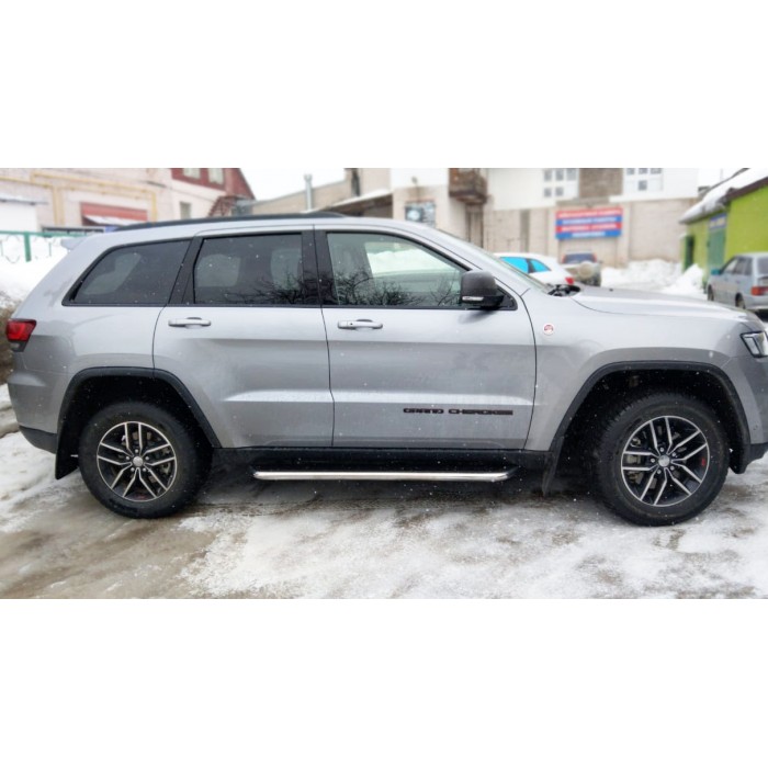 Пороги с площадкой алюминиевый лист для Jeep Grand Cherokee 2013-2017