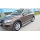 Пороги с площадкой алюминиевый лист для Volkswagen Touareg 2010-2014