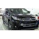 Пороги с площадкой чёрный алюминиевый лист для Toyota Highlander 2016-2019