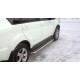 Пороги с площадкой чёрный алюминиевый лист для  Peugeot 4008 2013-2018