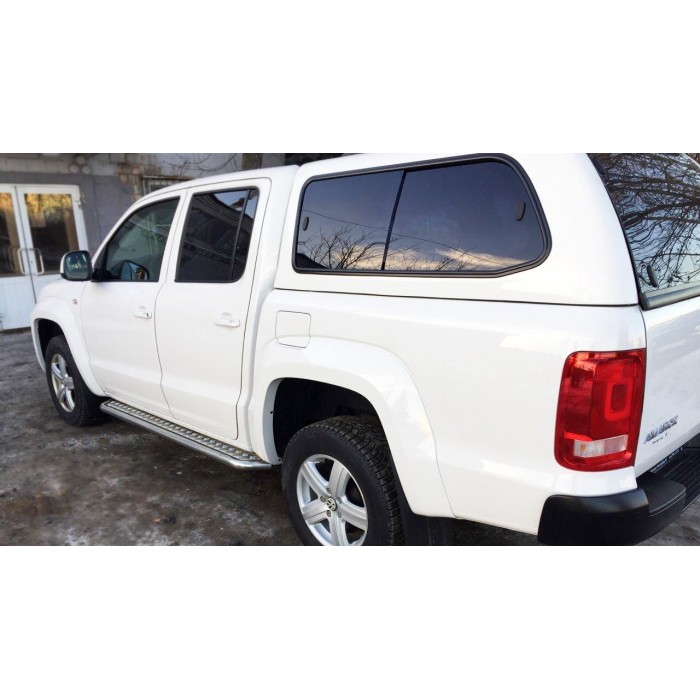 Пороги с площадкой алюминиевый лист для Volkswagen Amarok 2010-2016