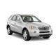 Пороги алюминиевые чёрные для Mercedes ML W164 2005-2011