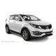 Пороги с площадкой чёрный алюминиевый лист для Kia Sportage 2010-2015