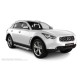 Пороги с площадкой алюминиевый лист для Infiniti FX37/FX50 2008-2014