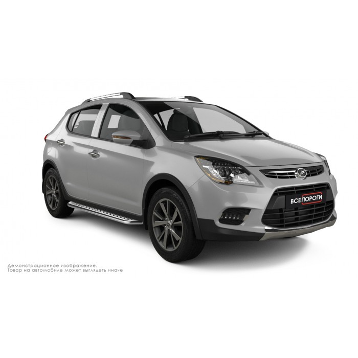 Пороги с площадкой нержавеющий лист с проступью для Lifan X50 2015+ для Lifan X50 2015-2019