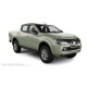Пороги алюминиевые чёрные для Mitsubishi L200 2015-2019