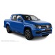 Пороги алюминиевые чёрные для Volkswagen Amarok 2016-2024