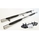 Пороги труба с накладками для Mitsubishi Pajero Sport 1998-2007