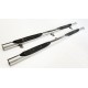 Пороги труба с накладками для Mitsubishi Pajero Sport 1998-2007