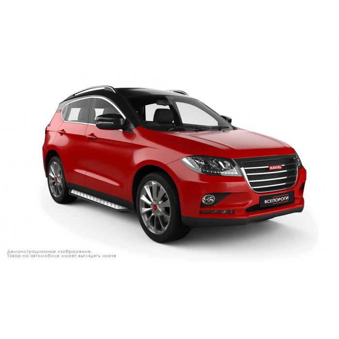 Пороги алюминиевые ОЕМ BMW-стиль для Great Wall Hover 2006-2010