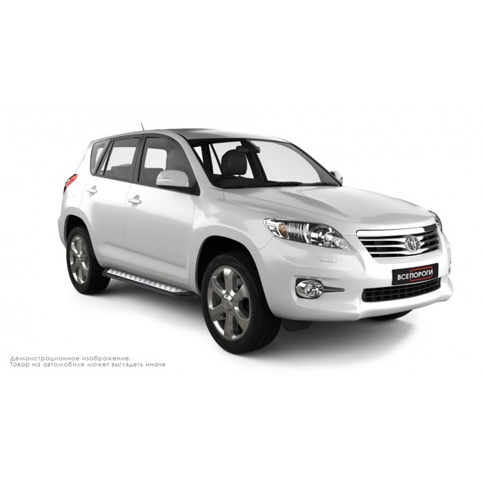 Пороги алюминиевые ОЕМ BMW-стиль для Toyota RAV4 2010-2013