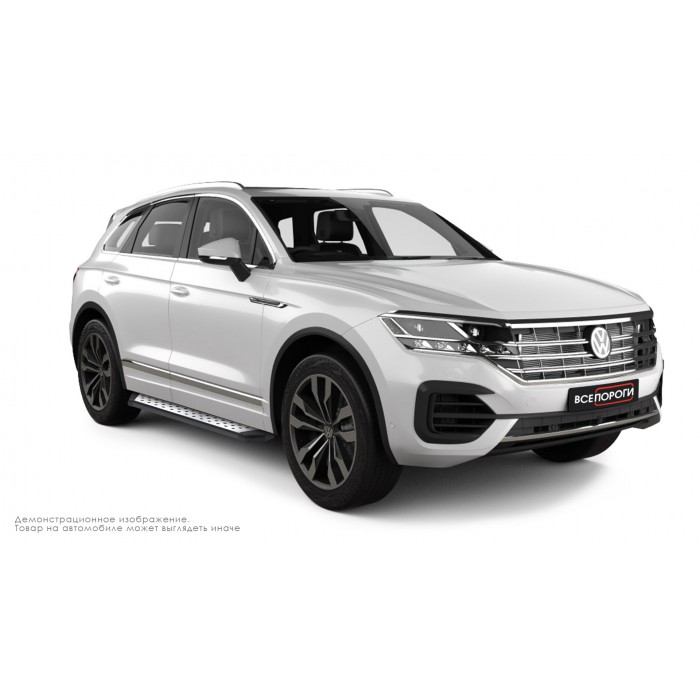 Пороги алюминиевые ОЕМ BMW-стиль для Volkswagen Touareg 2018-2024