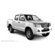 Пороги алюминиевые в полоску для Toyota Hilux 1997-2005