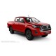 Пороги алюминиевые в полоску для Toyota Hilux 2020-2024