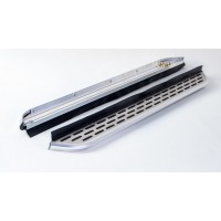Пороги алюминиевые с нержавеющей площадкой для Great Wall Hover H5 2011-2015