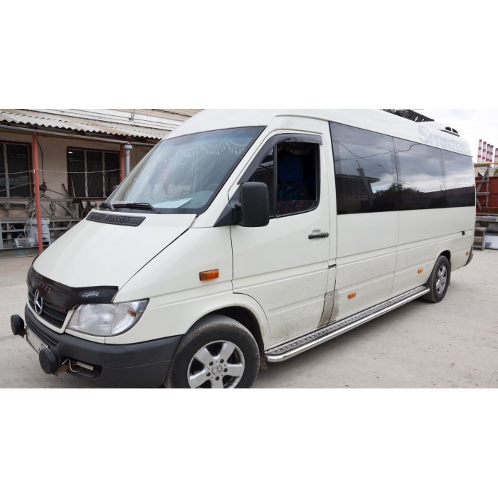 Пороги с площадкой алюминиевый лист для Mercedes Sprinter 1995-2006