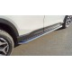 Пороги с площадкой алюминиевый лист для Subaru XV 2017-2024