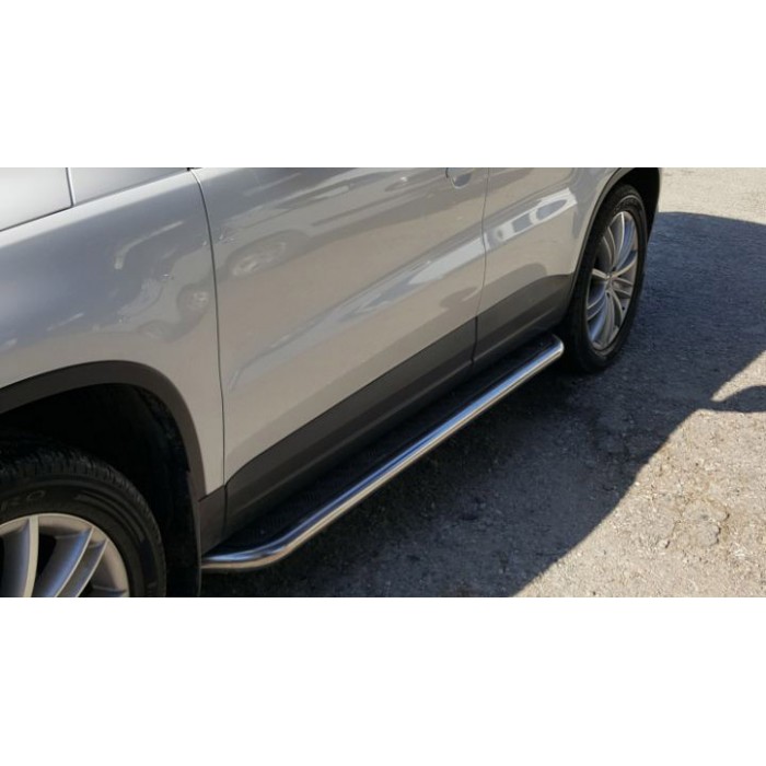 Пороги с площадкой алюминиевый лист для Volkswagen Tiguan 2016-2020