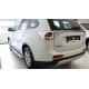Пороги с площадкой алюминиевый лист для Mitsubishi Outlander 2014-2015