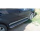 Пороги с площадкой чёрный алюминиевый лист для Citroen C4 Aircross 2012-2018