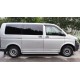 Пороги с площадкой чёрный алюминиевый лист для Volkswagen Transporter 2003-2015
