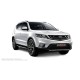 Пороги с площадкой чёрный алюминиевый лист для Geely Emgrand X7 2013-2018