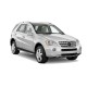 Пороги алюминиевые с нержавеющей площадкой для Mercedes ML W164 2005-2011