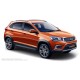 Пороги алюминиевые чёрные для Chery Tiggo 2 2017-2020