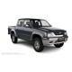 Пороги алюминиевые чёрные для Toyota Hilux 1997-2005