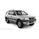 Пороги с площадкой чёрный алюминиевый лист для Opel Frontera B 1998-2003