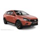 Пороги алюминиевые с нержавеющей площадкой для Lada Vesta SW Cross 2017-2024