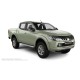 Пороги алюминиевые с нержавеющей площадкой для Mitsubishi L200 2015-2019