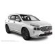 Пороги алюминиевые в полоску для Hyundai Santa Fe 2021-2024