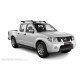 Пороги алюминиевые в полоску для Nissan Navara D40 2005-2015