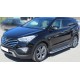 Пороги с площадкой чёрный алюминиевый лист для Hyundai Santa Fe 2015-2018