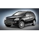 Пороги с площадкой чёрный алюминиевый лист для Mercedes ML W164 2005-2011
