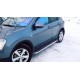 Пороги с площадкой алюминиевый лист для Nissan Qashqai +2 2007-2010