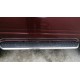 Пороги с площадкой чёрный алюминиевый лист для Toyota Land Cruiser 80 1989-1998