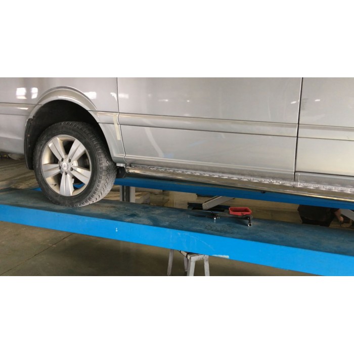 Пороги с площадкой алюминиевый лист для Mercedes Vito W447 2014-2024
