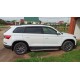 Пороги с площадкой чёрный алюминиевый лист для Skoda Kodiaq 2017-2024