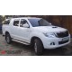 Пороги с площадкой чёрный алюминиевый лист для Toyota Hilux 2011-2015