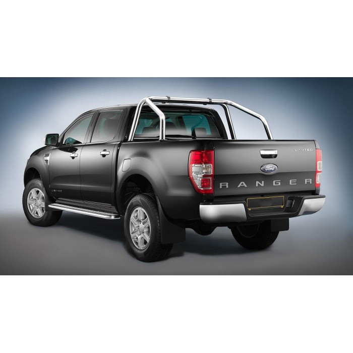 Пороги с площадкой алюминиевый лист для Ford Ranger 2012-2015
