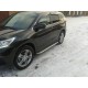 Пороги с площадкой чёрный алюминиевый лист для Honda CR-V 2012-2017