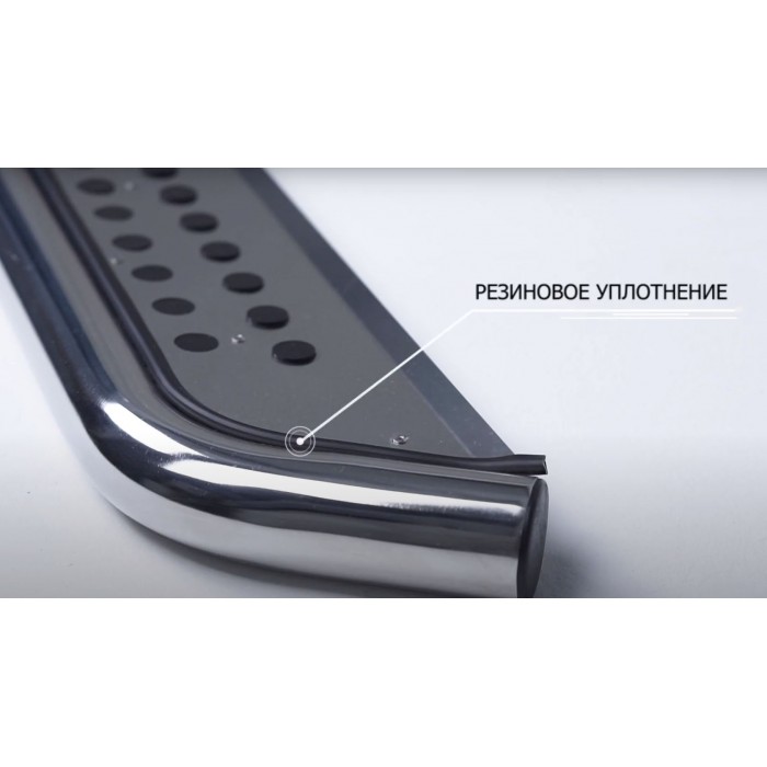 Пороги с площадкой нержавеющий лист с проступью для Infiniti JX35 2012-2014