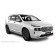 Пороги алюминиевые чёрные для Hyundai Santa Fe 2021-2024