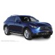 Пороги с площадкой чёрный алюминиевый лист для Infiniti FX30d 2012-2014