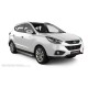 Пороги с площадкой нержавеющий лист с проступью для Hyundai ix35 2010-2015